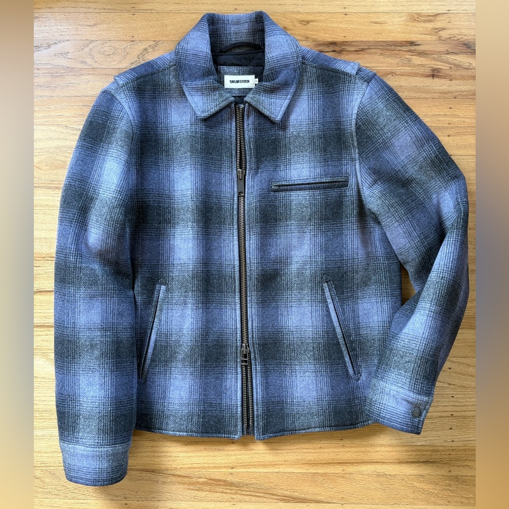 Taylor Stitch Plaid Wool Quilted Lined Jacket